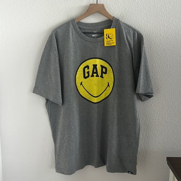 NWT GAP X Smiley Graphic Smile Happy Face Tee T-Shirt XL - Picture 1 of 5